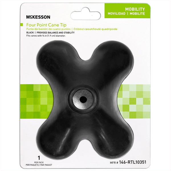 McKesson 4-Point Cane Tip For Cane with 3/4 Inch Diameter (1095394_BX) 1/BX