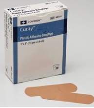 Curity™ Adhesive Strip 1 X 3 Inch Plastic Rectangle Tan Sterile (740194_BX) 50/BX