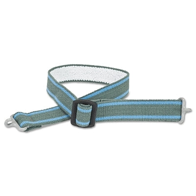 MSA Chinstrap, for MSA Hard Hats, Attaches to Shell, 3/4 in W, Gray/Blue Stripes (454-10171104) 1 Pack