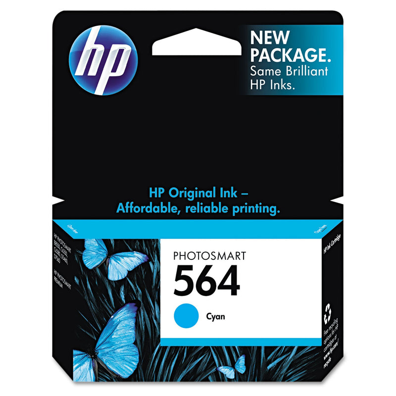 HP HP 564, (CB318WN) Cyan Original Ink Cartridge (HEWCB318WN)