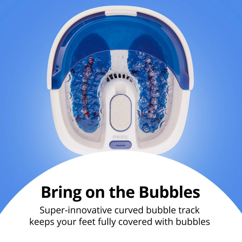 HoMedics® Bubble Bliss Elite Foot Bath with Heat Boost Blue / White Plastic (1253807_EA) 1/EA