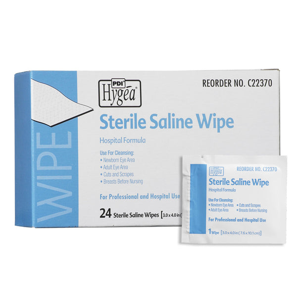 Hygea® Saline Cleansing Towelette Individual Packet Unscented 24 Count (144086_BX) 24/BX