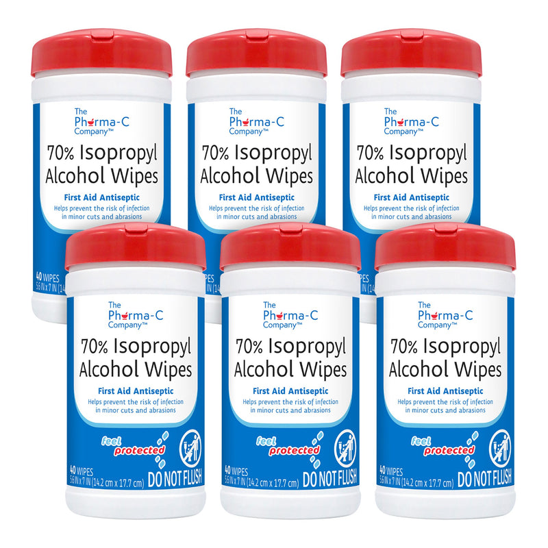 The Pharma-C Company® Antiseptic Skin Wipe Isopropyl Alcohol Towelette Canister (851821_PK) 1/PK