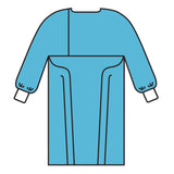 Halyard Protective Procedure Gown One Size Fits Most Blue NonSterile Not Rated Disposable (691480_CS) 100/CS