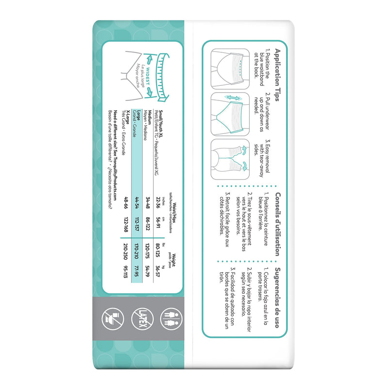 Tranquility® Essential Unisex Adult Absorbent Underwear Pull On with Tear Away Seams Large Disposable Heavy Absorbency (418717_CS) 72/CS