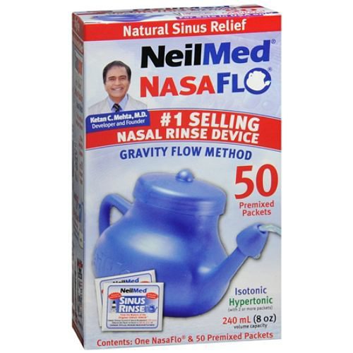 Neilmed® Nasaflo® Neti Pot Saline Nasal Rinse Kit 50 Packets (677643_EA) 1/EA