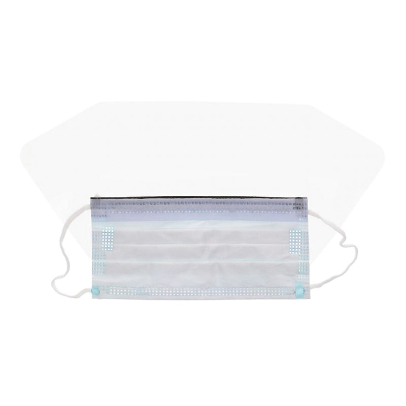 Cardinal Health™ Procedure Mask with Eye Shield Anti-fog Foam ASTM Level 3 Earloops One Size Fits Most (296230_BX) 25/BX