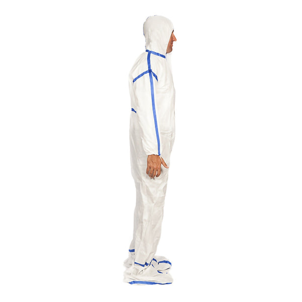 TrueCare Biomedix Cleanroom Coverall with Hood and Boot Covers X-Large White Disposable Sterile (1148645_CT) 20/CT