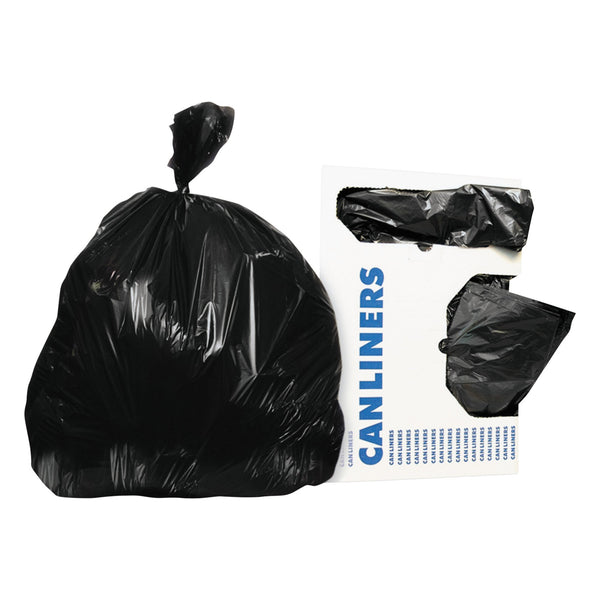 Heritage™ X-Liner™ Trash Bag 60 gal. Black Reprocessed Resin 2 mil 38 X 58 Inch Star Seal Bottom Flat Pack (741372_CS) 100/CS