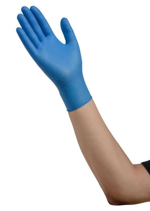 ESTEEM™ Exam Glove Medium NonSterile Nitrile Standard Cuff Length Micro-Textured Blue Chemo Tested (1094722_BX) 150/BX