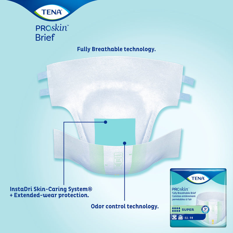 TENA ProSkin™ Super Unisex Adult Incontinence Brief X-Large Disposable Heavy Absorbency (628594_BG) 15/BG