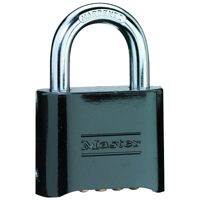 Master Lock Company No. 178 Solid Brass Combination Padlock, Resettable (470-178BLK) Box of 6
