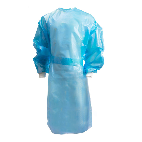 McKesson Chemotherapy Procedure Gown 2X-Large Blue NonSterile AAMI Level 2 / ASTM D6978 Disposable (1177930_CS) 30/CS