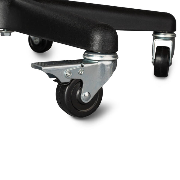 Tech-Med Mobile Instrument Stand Hand Operated Single Post 5-Leg Base Small Tray (640185_EA) 1/EA