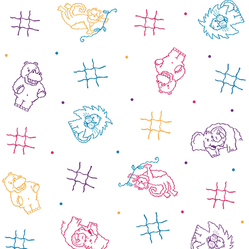 Pedia Pals® Table Paper 18 Inch Width 125 Foot Length Print (Animal) Crepe (466910_CS) 12/CS