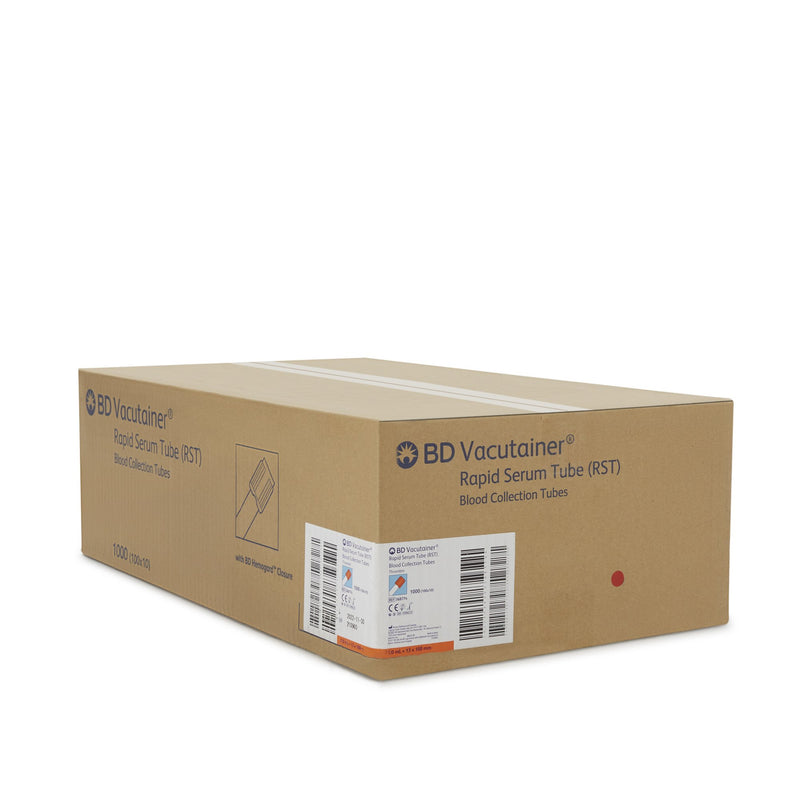 BD Vacutainer® Venous Blood Collection Tube Clot Activator Additive 5 mL BD Hemogard™ Closure Polyethylene Terephthalate (PET) Tube (732877_CS) 1000/CS