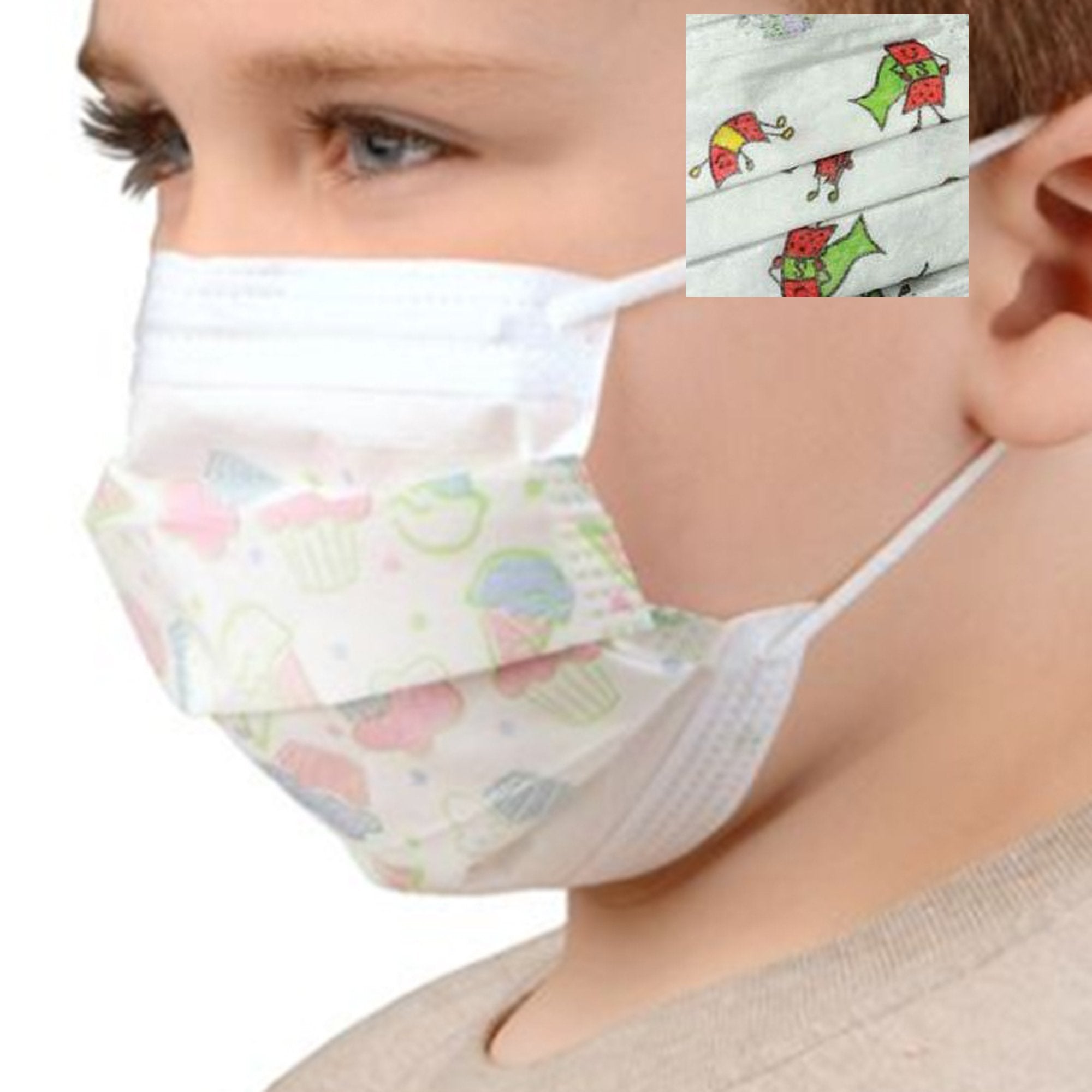 Cardinal Without Mask Cardinal Health™ Procedure Mask Not Rated Earloops Child Size (867785 ...