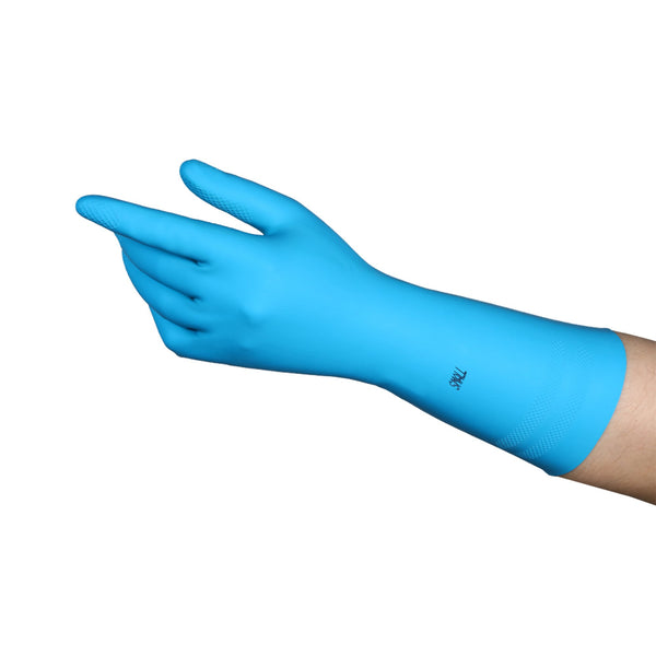 Ansell Utility Glove Small Flock Lined Latex / Nitrile Blue 13 Inch Straight Cuff NonSterile (199695_PR) 1/PR