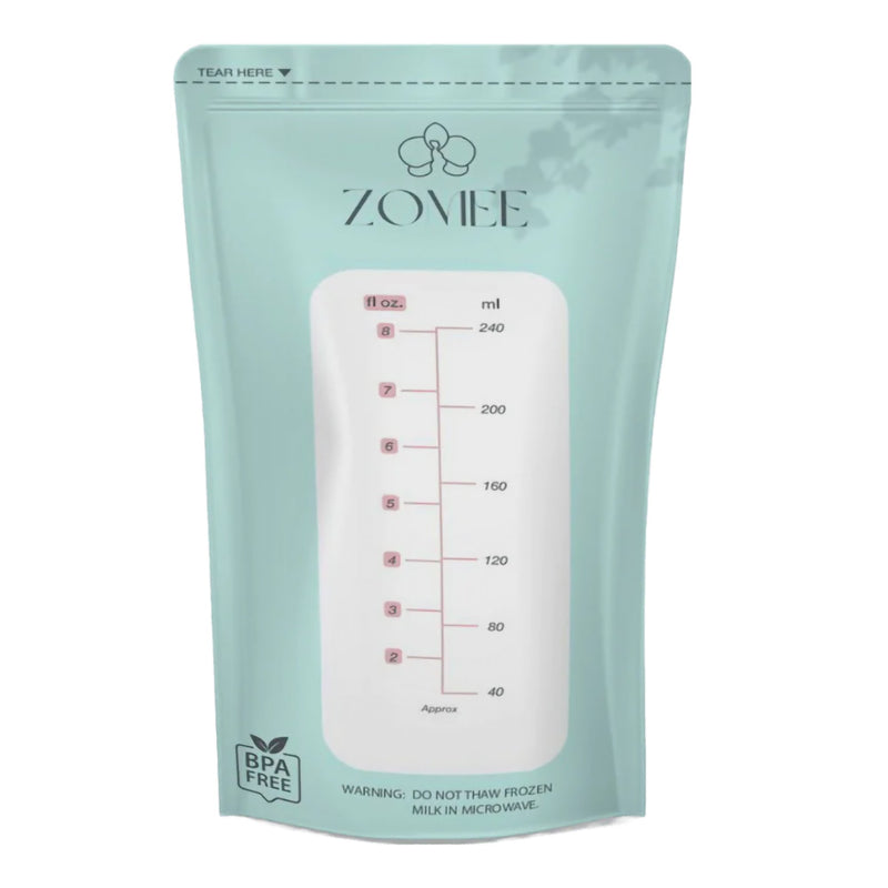 Zomee Breast Milk Storage Bag 8 oz. Food Grade Plastic (1233074_PK) 100/PK