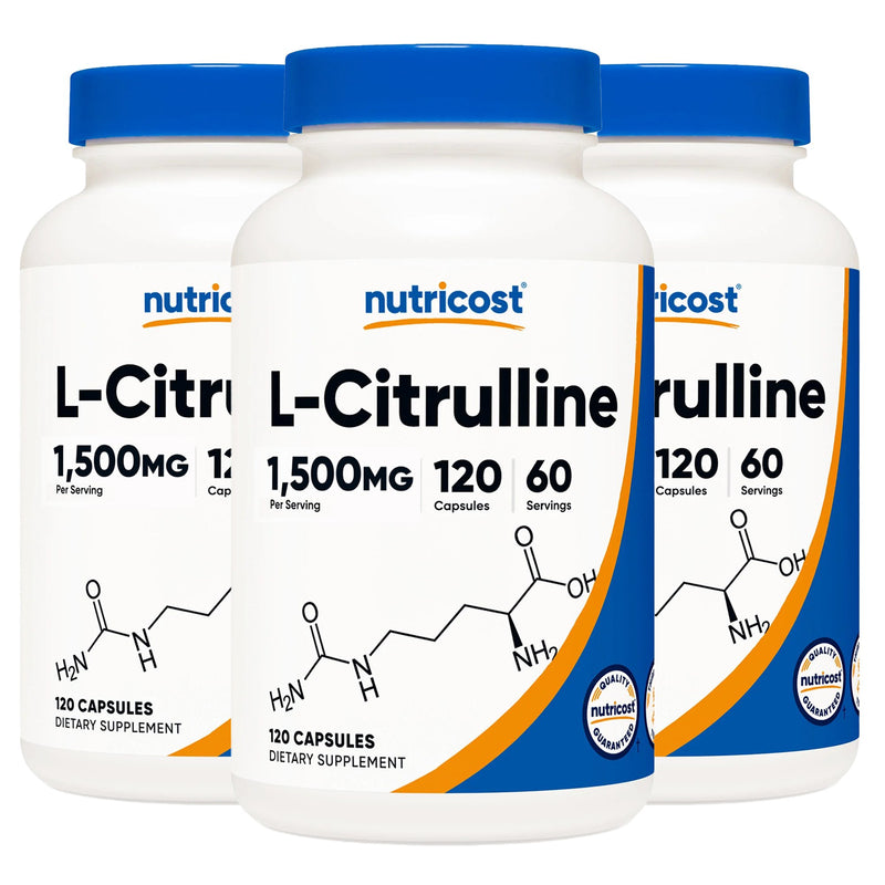 nutricost® Dietary Supplement L-Citrulline 1,500 mg Strength Capsule 120 Per Bottle (1270269_BT) 1/BT