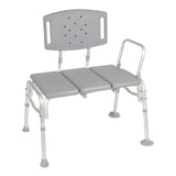 McKesson Knocked Down Bariatric Bath Transfer Bench Arm Rail 18-1/4 to 23-1/4 Inch Seat Height 500 lbs. Weight Capacity (1128903_EA) 1/EA