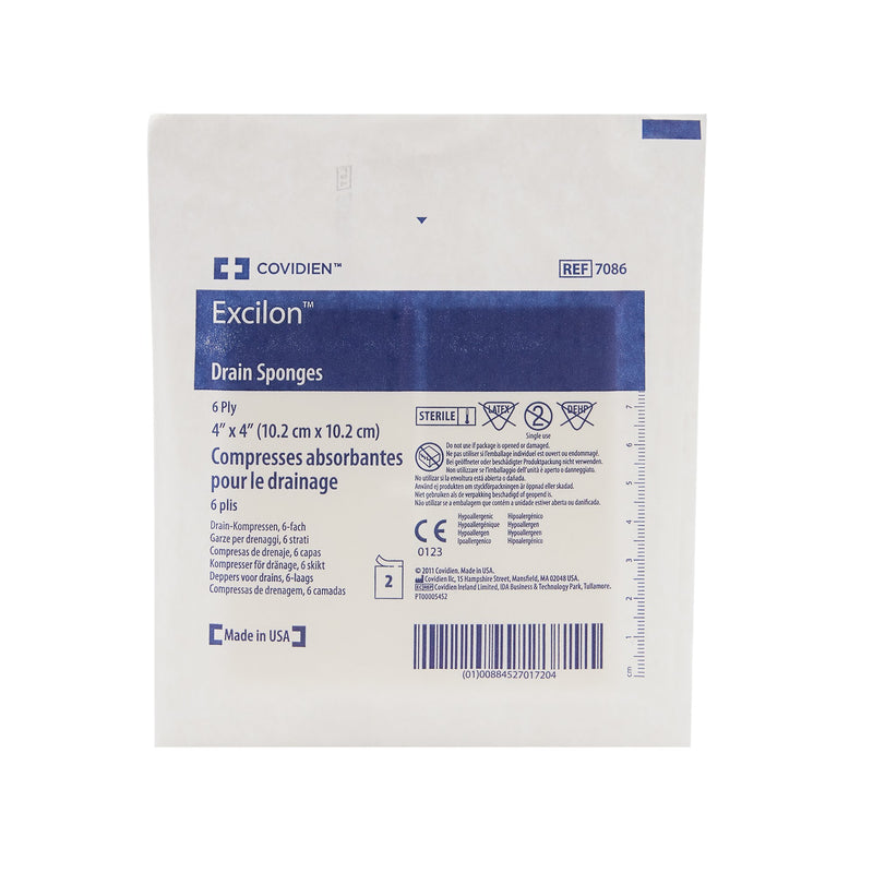 Excilon™ Drain Sponge 4 X 4 Inch 6-Ply Sterile 2 per Pack (401587_PK) 1/PK