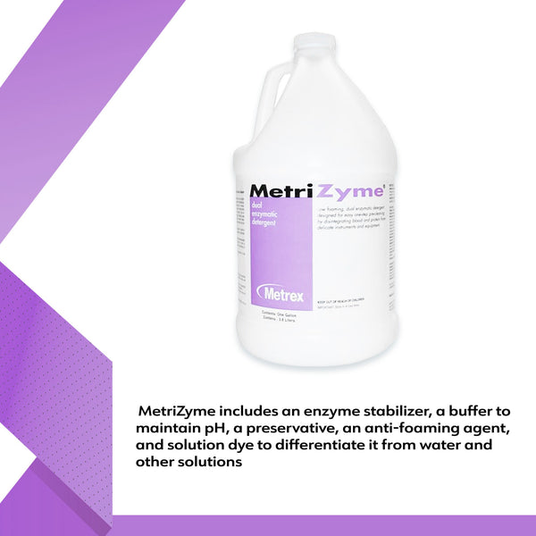 MetriZyme® Dual Enzymatic Instrument Detergent Liquid RTU 1 gal. Jug Mint Scent (929309_EA) 1/EA