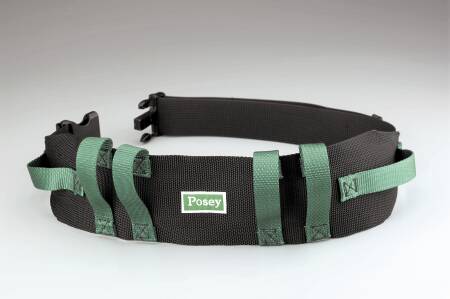 Posey® Gait Belt with Handles 54 Inch Length Black / Green Nylon (462052_EA) 1/EA