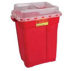 BD™ Sharps Container Red Base 26-1/4 H X 20 W X 14-3/4 D Inch Vertical Entry 19 Gallon (421337_EA) 1/EA