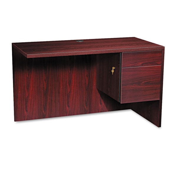 HON 10500 Series L Workstation Return, 3/4 Height Right Ped, 48w x 24d, Mahogany (HON10515RNN)