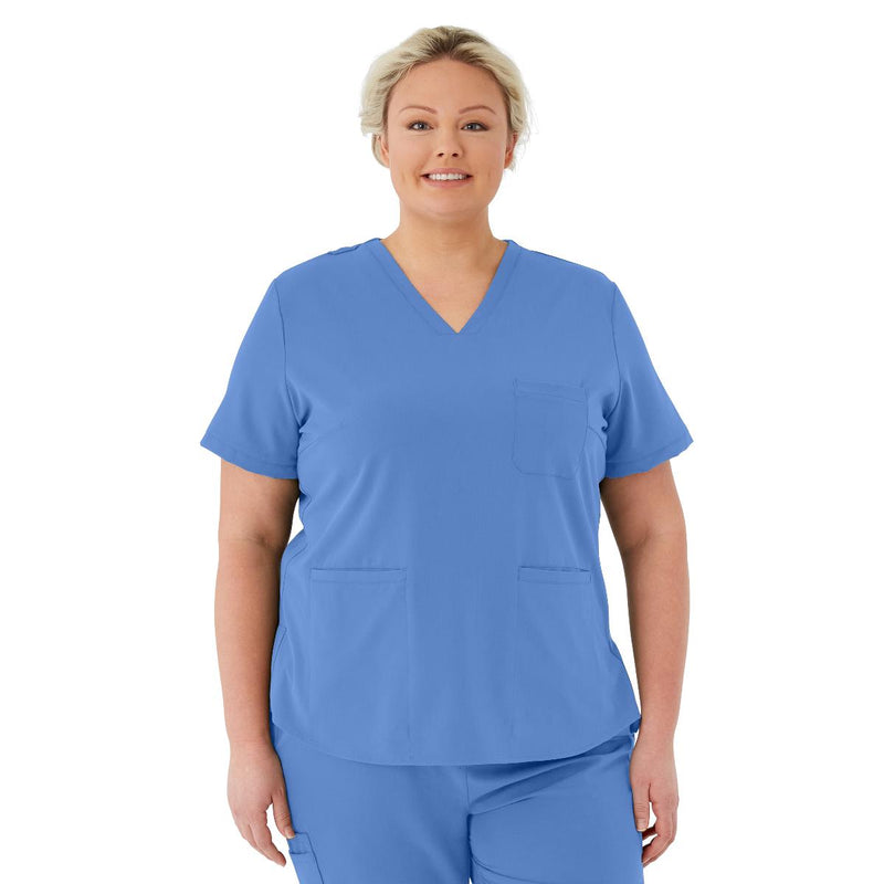 Lex AVE Women's Scrub Top, Ceil Blue, Size 4XL, 1/EA  (4802CBL4XL) Each