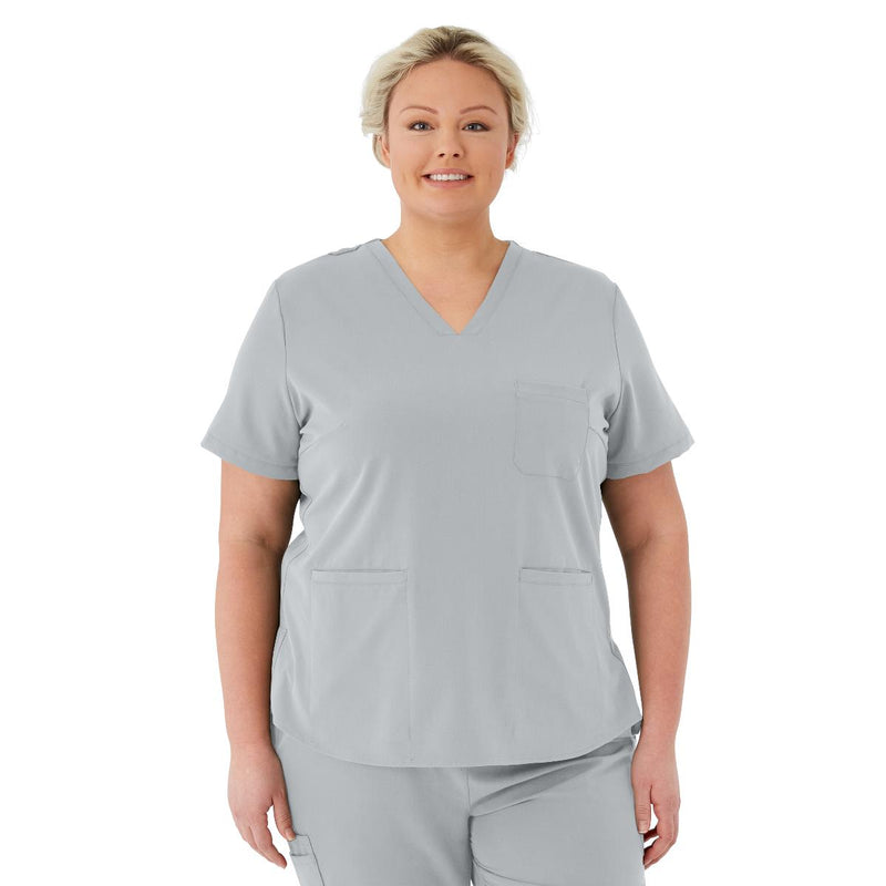 Lex AVE Women's Scrub Top, Gray, Size 4XL, 1/EA  (4802GRY4XL) Each