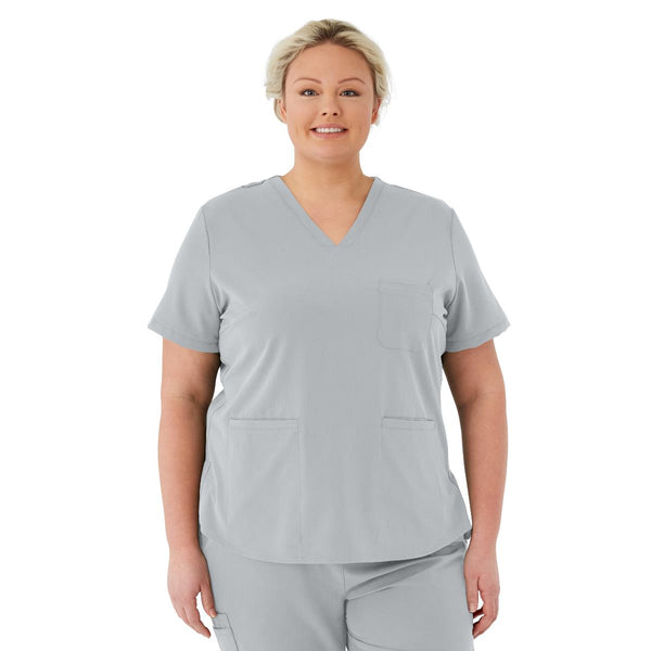 Lexington AVE Women's V-Neck Scrub Tops with 3 Pockets, 1/EA (4802GRYL) Each