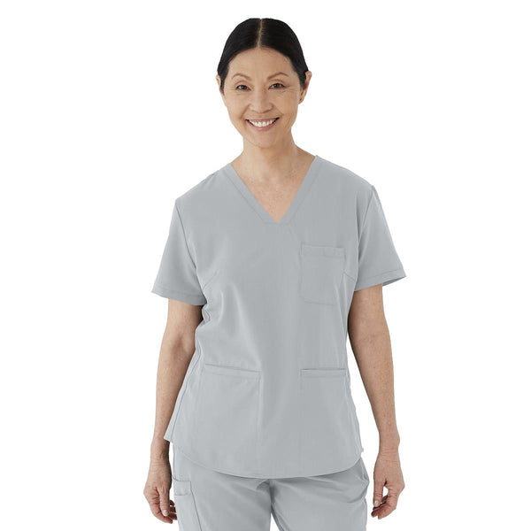 Lex AVE Women's Scrub Top, Gray, Size M, 1/EA  (4802GRYM) Each