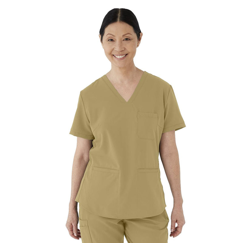 Lex AVE Women's Scrub Top, Khaki, Size S, 1/EA  (4802KHKS) Each