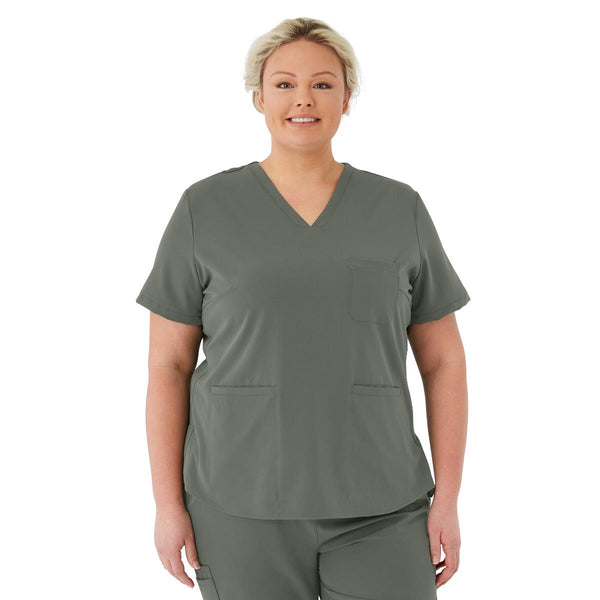 Lex AVE Women's Scrub Top, Olive, Size 4XL, 1/EA  (4802OLV4XL) Each