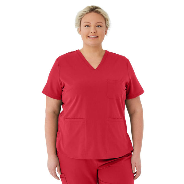 Lex AVE Women's Scrub Top, Red, Size 4XL, 1/EA  (4802RED4XL) Each