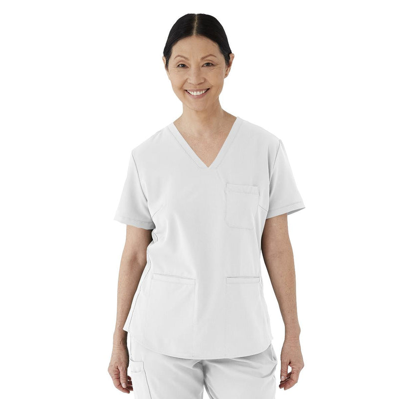 Lex AVE Women's Scrub Top, White, Size M, 1/EA  (4802WHTM) Each