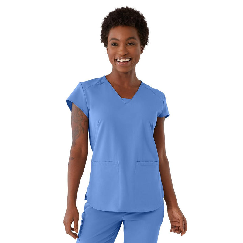 Monroe AVE Women's Scrub Top, Ceil Blue, M, 1/EA  (4805CBLM) Each