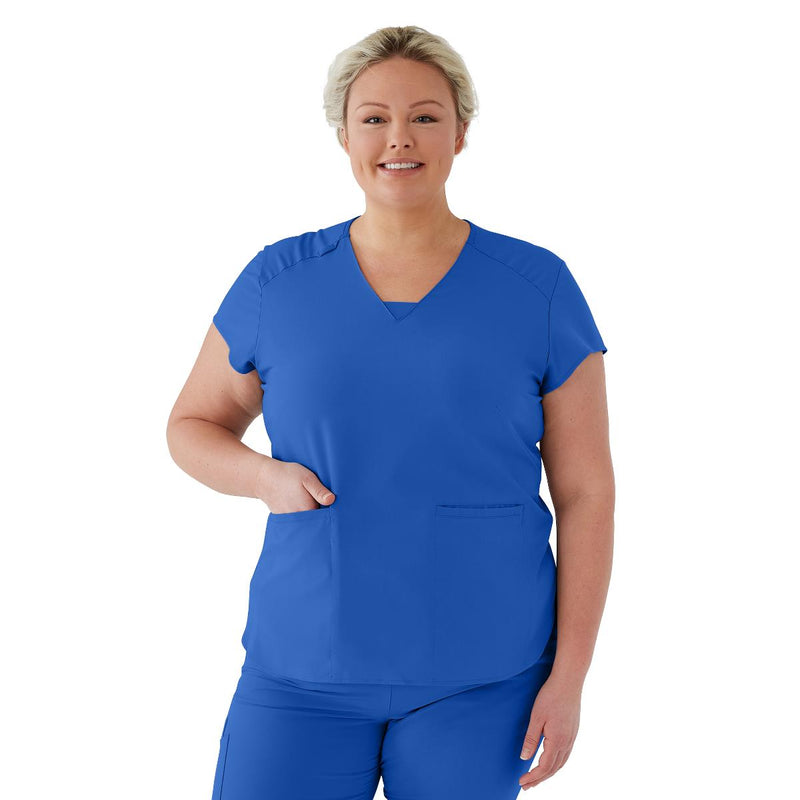 Monroe AVE Women's Scrub Top, Royal Blue, M, 1/EA  (4805RYLXL) Each