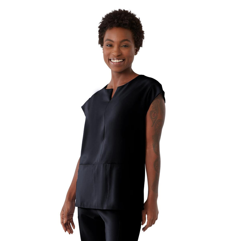 Nolita AVE Women's Tunic Scrub Top, Black, M, 1/EA  (4806BLKM) Each