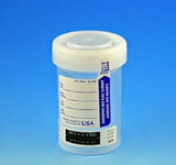 Globe Scientific Specimen Container with Temperature Strip 57 X 73 mm 90 mL (3 oz.) Screw Cap Patient Information Sterile (841450_CS) 300/CS