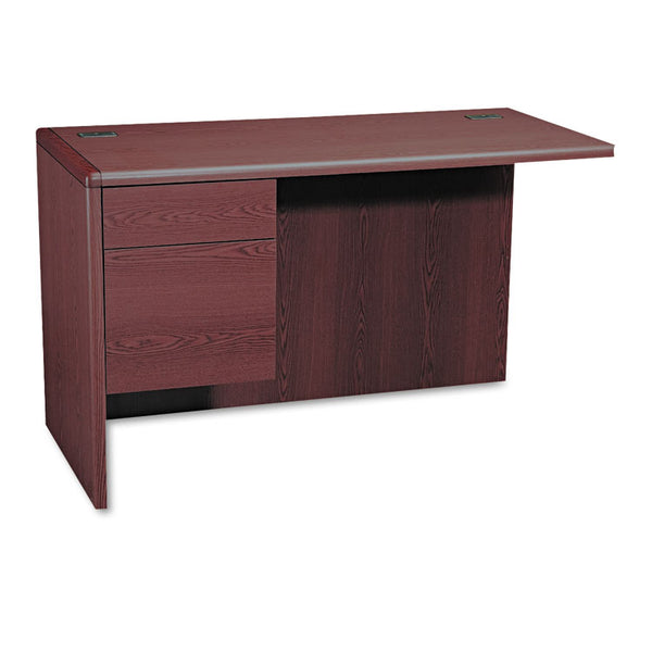 HON 10700 "L" Workstation Return, Left 3/4 Pedestal, 48w x 24d x 29 1/2h, Mahogany (HON10716LNN)