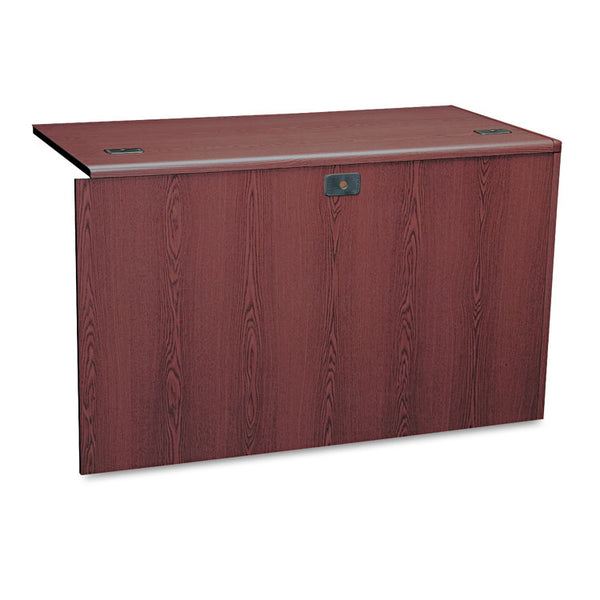 HON 10700 "L" Workstation Return, Left 3/4 Pedestal, 48w x 24d x 29 1/2h, Mahogany (HON10716LNN)