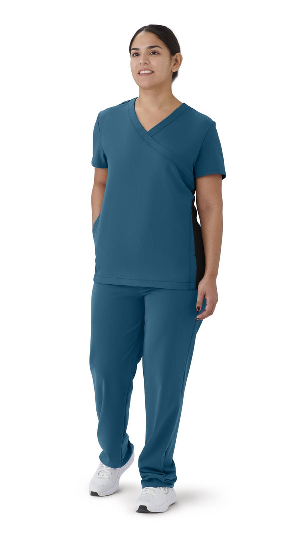 Staten AVE Women's Scrub Top, Caribbean Blue, Size 3XL, 1/EA  (4865CRBXXXL) Each