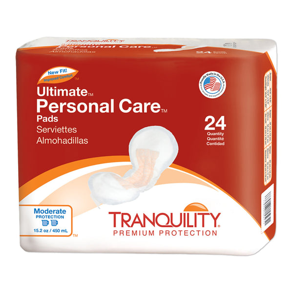 Tranquility® Personal Care Bladder Control Pad 6-1/2 X 13-1/2 Inch Heavy Absorbency Super Absorbent Core One Size Fits Most (816453_CS) 96/CS