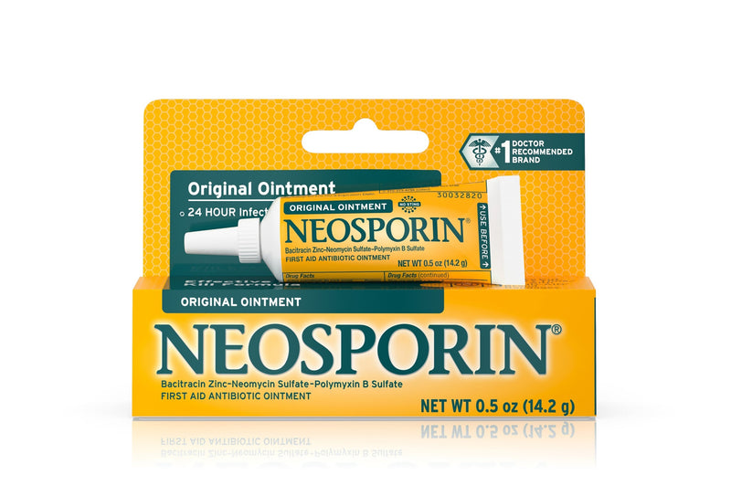 Neosporin® First Aid Antibiotic Bacitracin / Neomycin / Polymyxin B Ointment 0.5 oz. Tube (386810_TU) 1/TU
