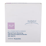 Zenifoam Gentle Border Foam Dressing 7 X 7 Inch With Border Waterproof Backing Silicone Face and Border Sacral Sterile (1186696_EA) 1/EA