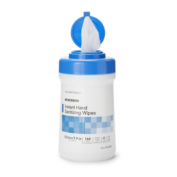 McKesson Hand Sanitizing Wipe 160 Count Ethyl Alcohol Wipe Canister (1179868_CS) 12/CS