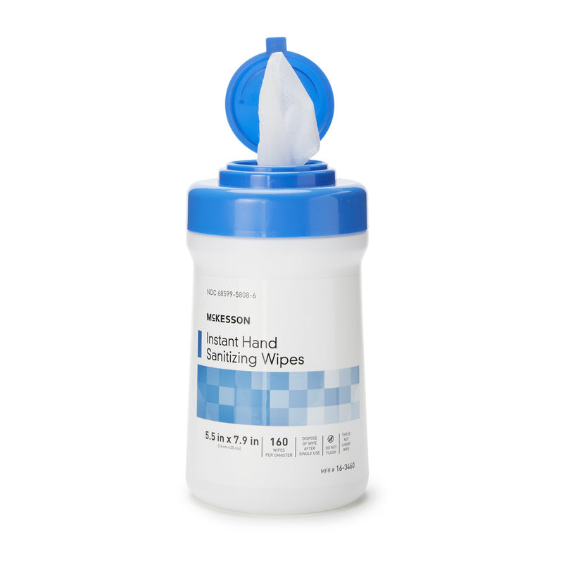 McKesson Hand Sanitizing Wipe 160 Count Ethyl Alcohol Wipe Canister (1179868_CS) 12/CS